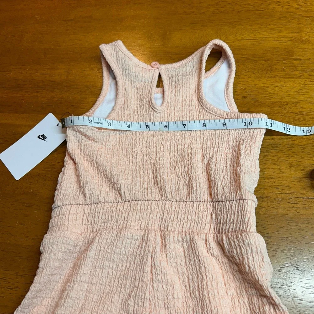 Nike Girls Arctic Orange Romper 3T Sleeveless Ruffle Hem Beach Summer Textured